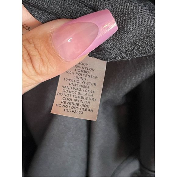 Julia Jordan Embroidered Fringe-Trim Lace Black Dress Women's Size 6 - Picture 8 of 10